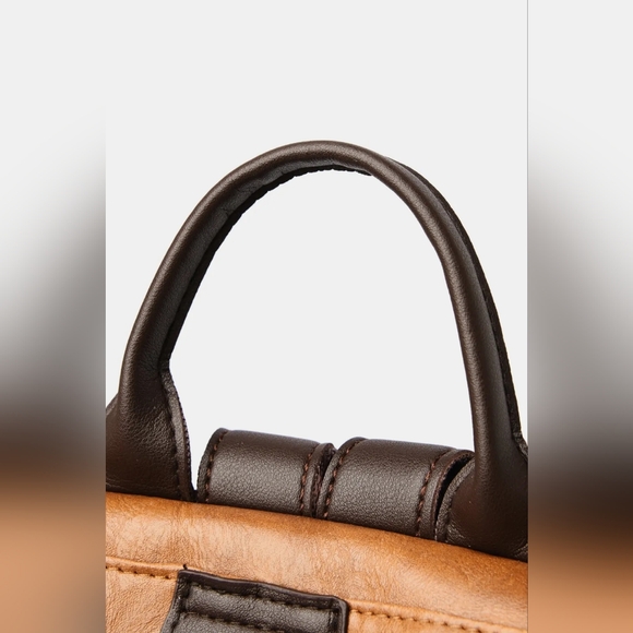 NWT Leather Purse Backpack Book Bag - Picture 2 of 7